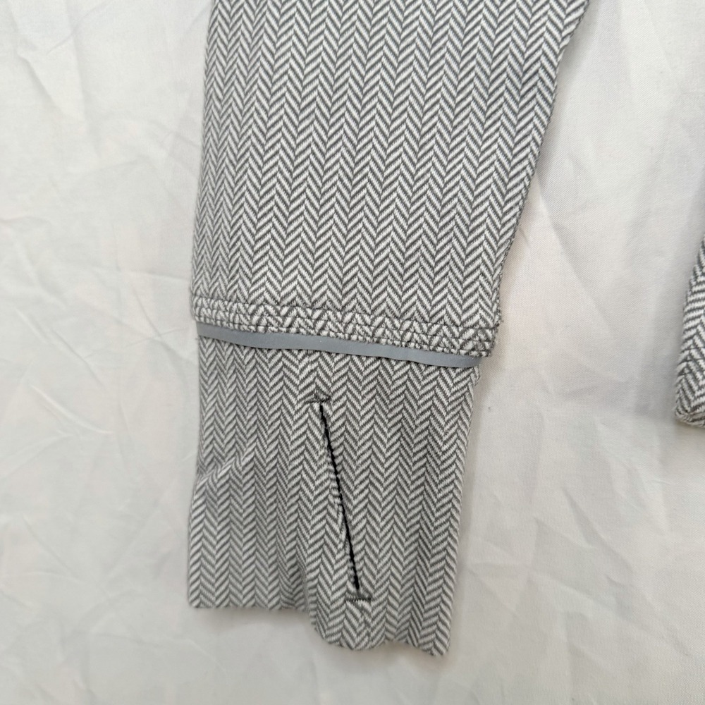 Lululemon Women's Kanto Catch Me 1/2 Zip Top Heather White Slate grey Size 8 - Picture 7 of 16